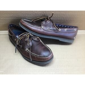 Timberland Classic 2-Eye Deck Shoes Loafers Brown Leather Men 9.5M